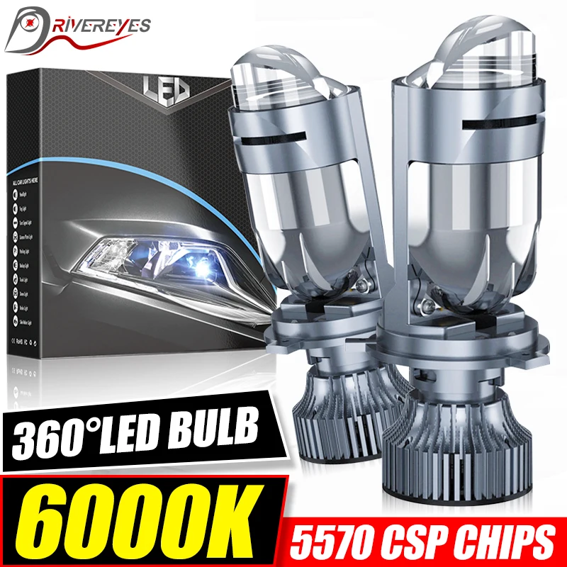 BI LED H4 Projector objektív 300 W autá žiarovky Canbus Auto Motocykel 5570 CSP Turbo lampy STG PTF Dual High High Ligh Beam 12V 24V Plug & Play