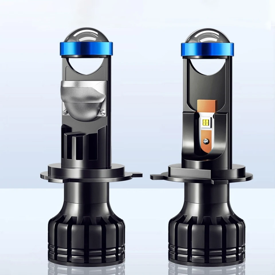 BI LED projektor Objektív Objektív automobil H4 12V 6000K vysoký nízky lúč Turbo ventilátor Dual projektor LED svetlo LED pre auto/motocykel 12000 lm 80W