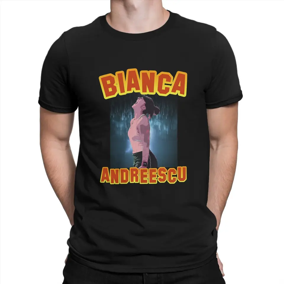 Bianca Andreescu T tričko Pánske vtipné tričká Round Gonis Tennis Player Tee tričko krátke rukávy Tops Tops