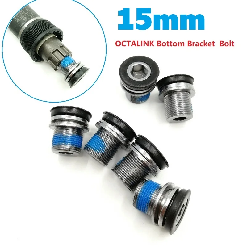 Bicykel 15 mm oktalink spodná konzola skrutky skrutky bicykla Kľuka Spline spodná držiak osi skrutky
