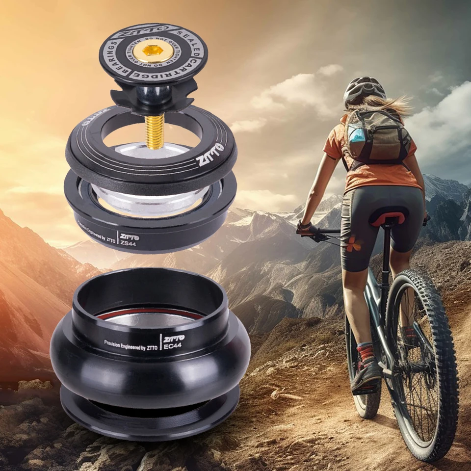 Bicykel headset 44 mm rovná kužeľová trubica vidlice na bicykli Ráme hliníka zliatiny rovná trubica Rám do zúženej trubice vidlice 4444T ZS44 EC44