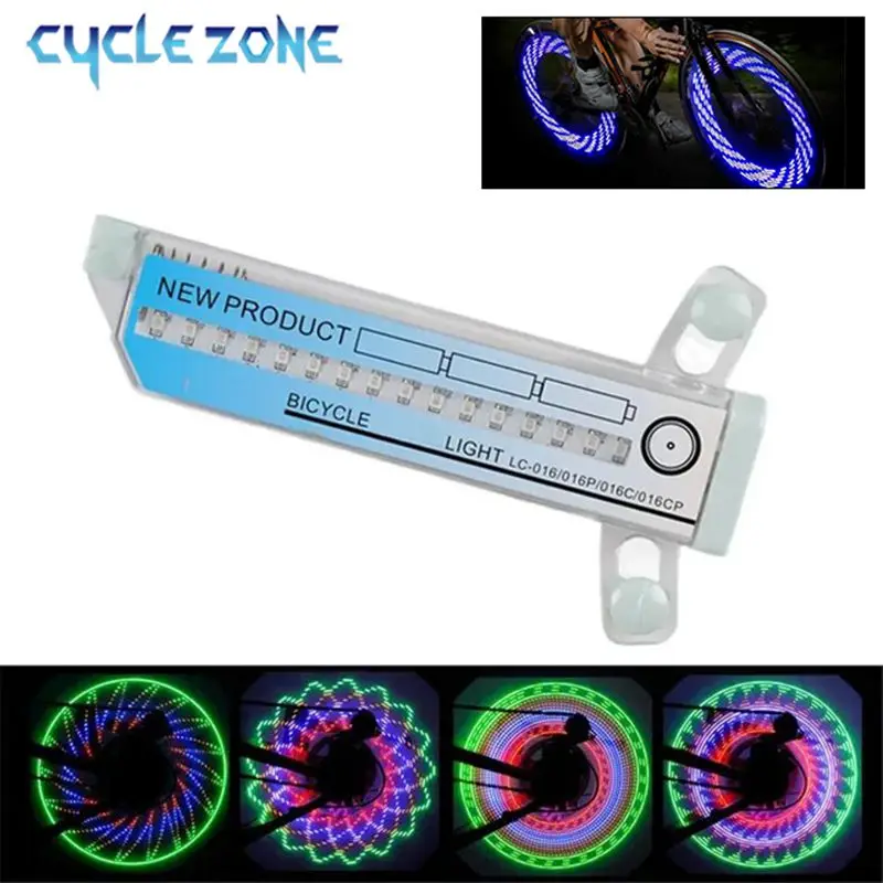 Bicykel hovoril svetlo 32 LED MTB bicykel svetlo svetlo svetla Vodotesná indukcia nárazu farebný bicykel hovoriaci výstražná signálová lampa