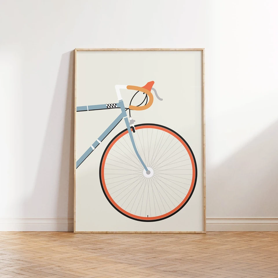 Bicykel milovník darček pre cyklistické plátno Painting maľba minimalistickej cyklistickej steny umenia plagátu Print Bike Moderné obrázky pre obývaciu izbu