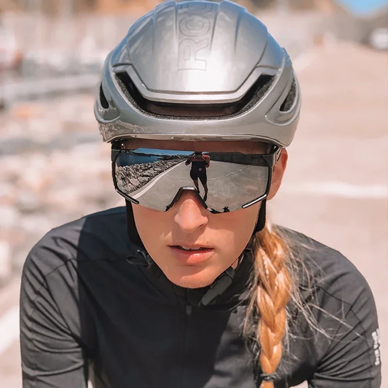 Bicykel okuliare Polarizované fotochromatické šošovky Oky slnečné okuliare UV Sunwindbreak Sand Sports Sport MTB Coad Cycling Goggle