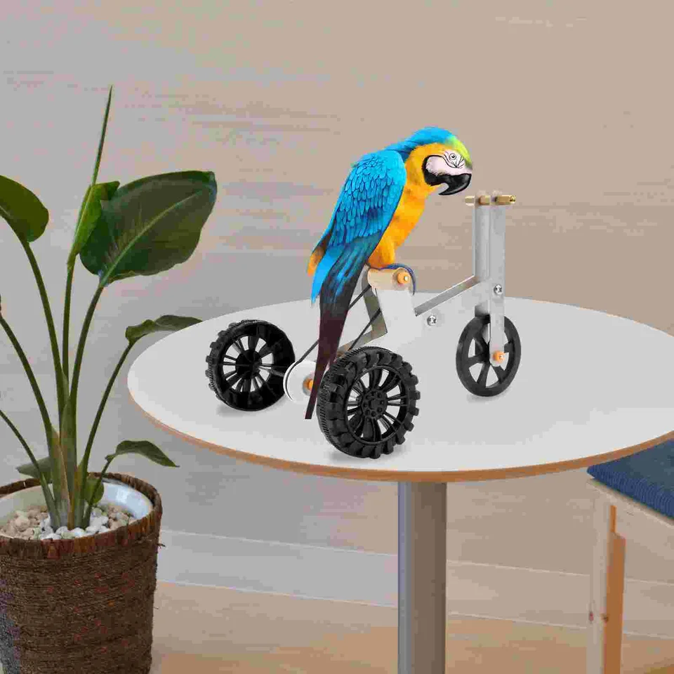Bicykel papagáj na bicykli dieťa pet cockatiel postroj oceľ 201. PARAKEET Hračky výcvik