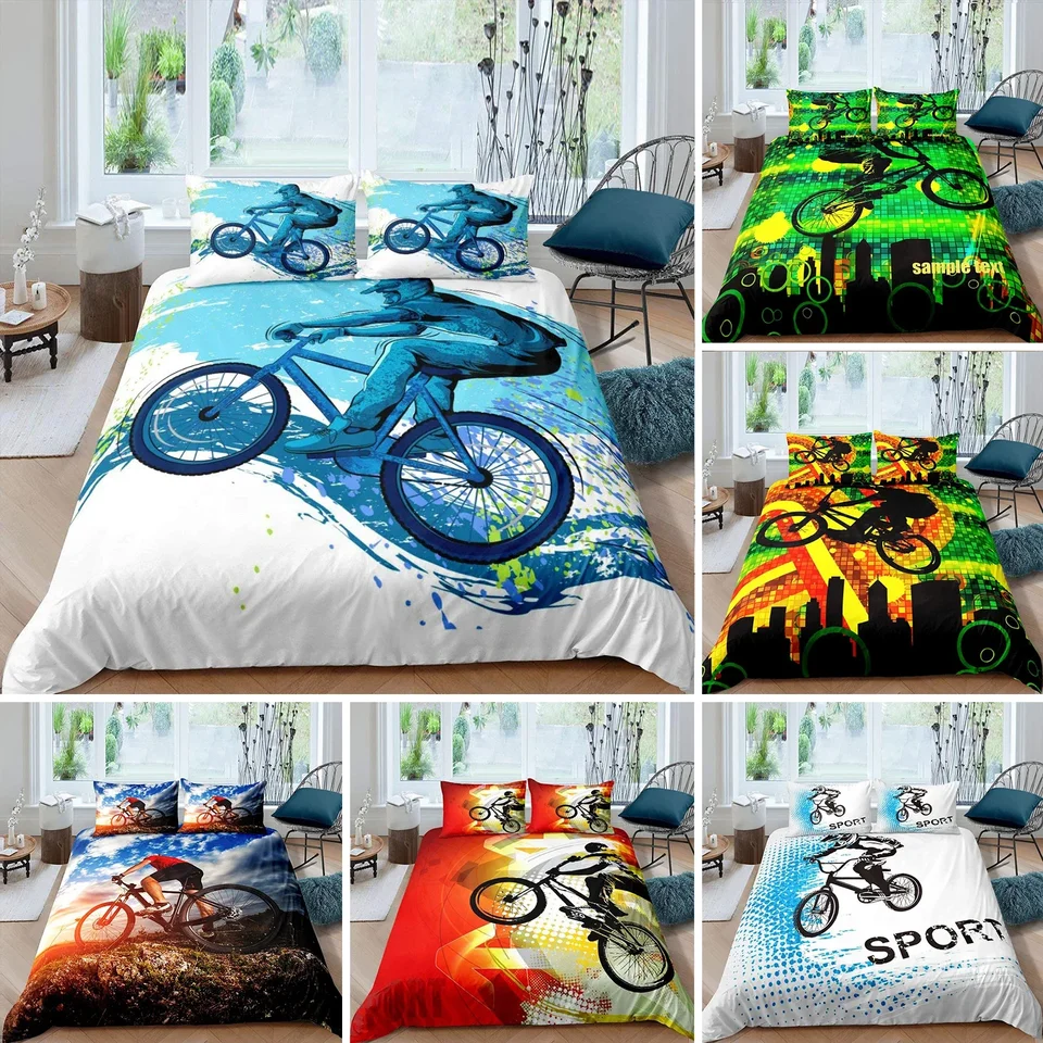 Bicykel Petre Cover Set Microfiber Mountain Bike Cover Cover Cover Sport Game TIE Dye Patterning King Veľkosť 2/3ks