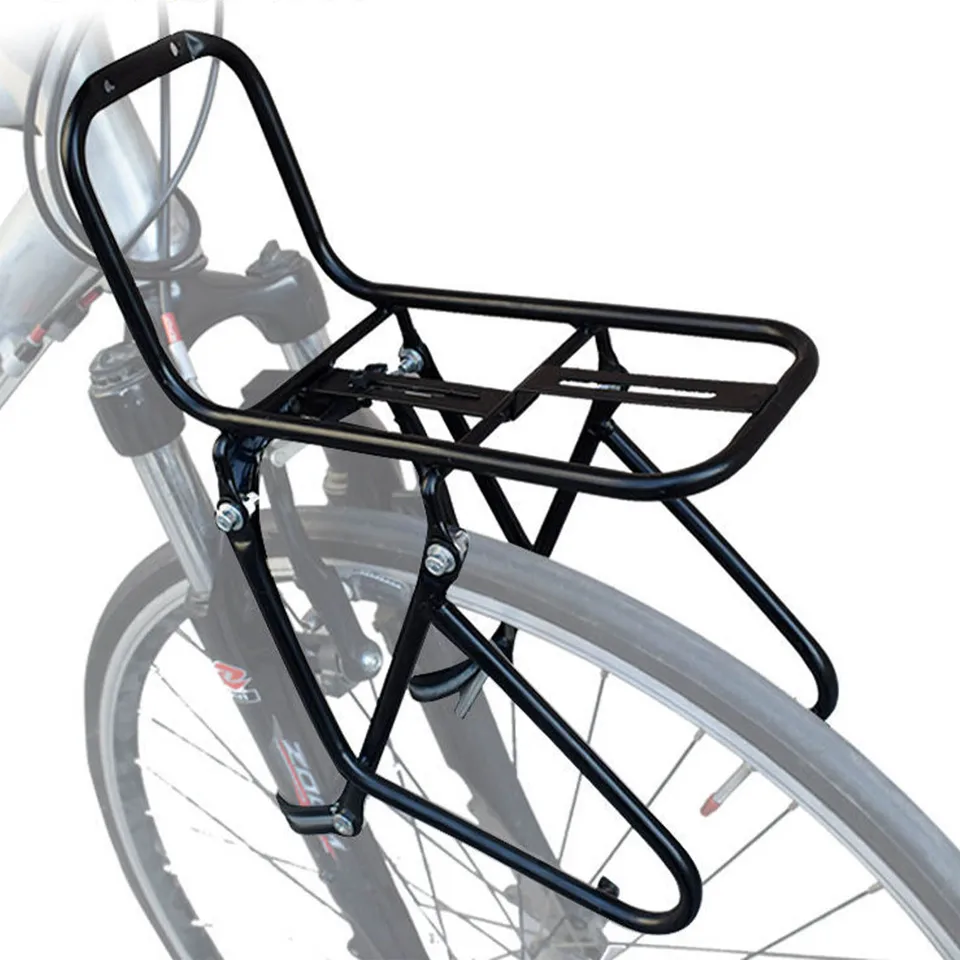 Bicykel predný panvicový stojan MTB Road Bike Cargo Racks Carrier Bag Bath batožina Polivo zaťaženia ložisko 15 kg cyklistického bicykla