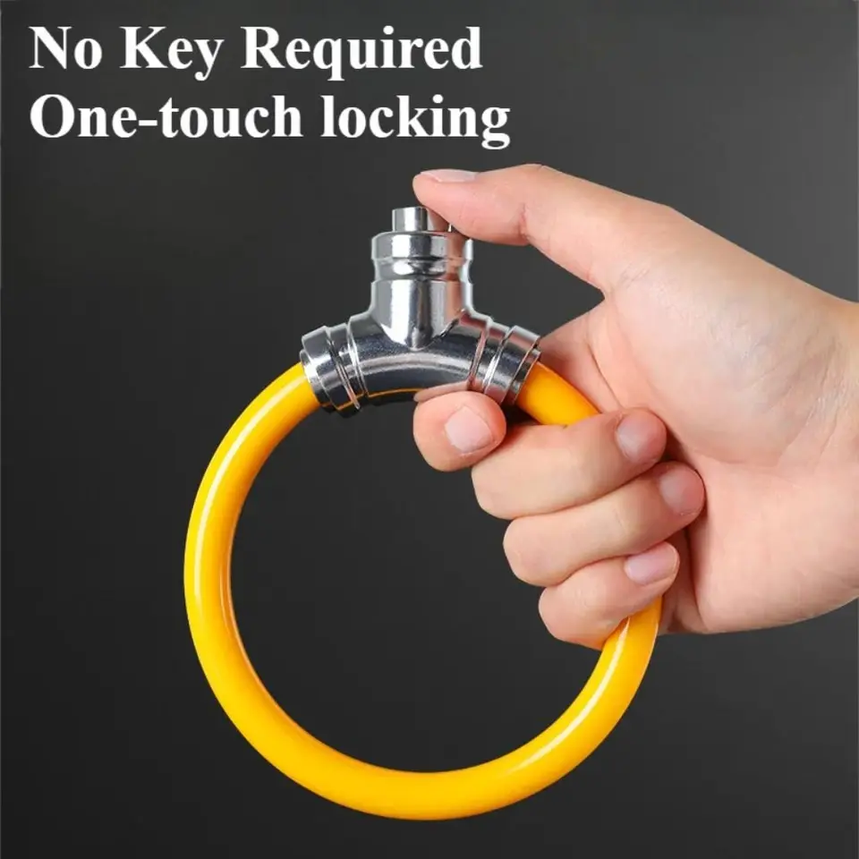 Bicykel proti krádeži bezpečnostného zámku Bicykel Zalievok zliatiny s 2 klávesmi Bicycle Chain Lock Well Witerprood Zhustený zámok na horských bicykloch