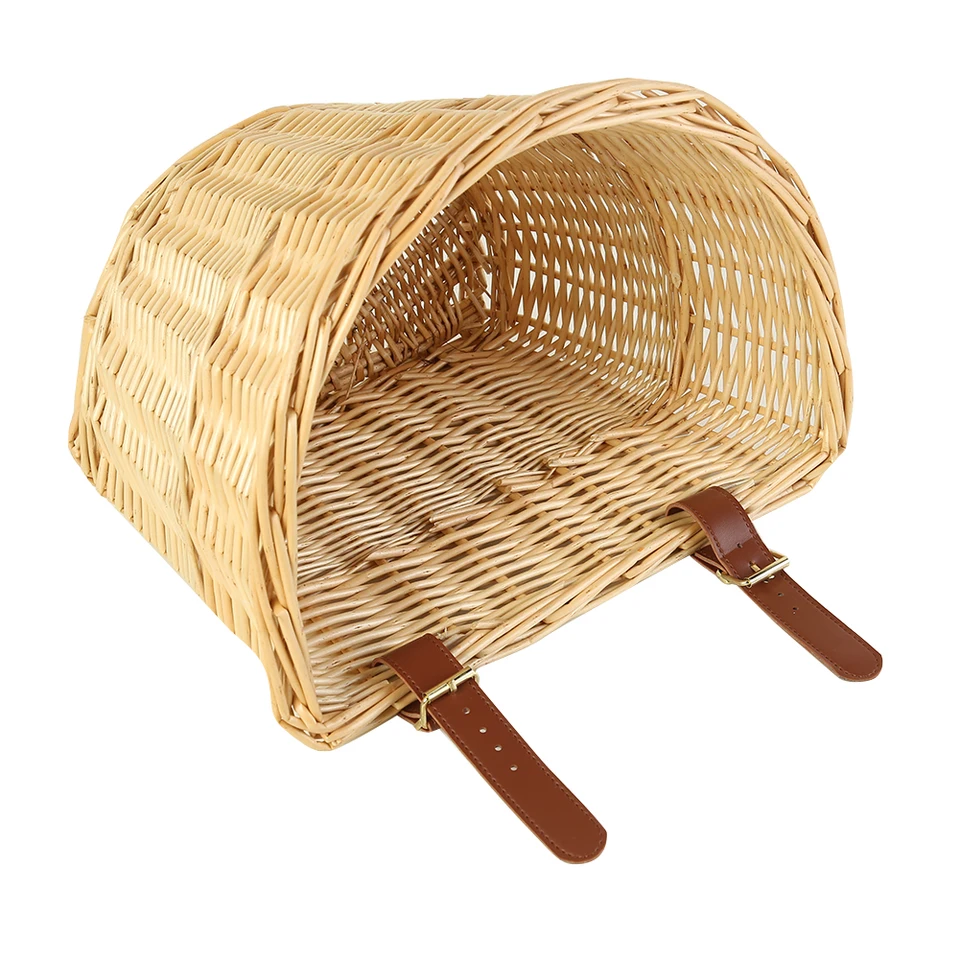 Bicykel riadidlá vodný telefón Skladovací kontajner nosič Rattan tkaný košík pre bicykle pre bicykle diely prútiak pančuchy