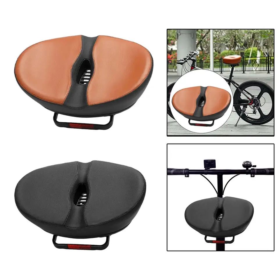 Bicykel sedlo sedadlo bez problémov s bicyklom PU Pohodlné bicykle sedadlo vankúš