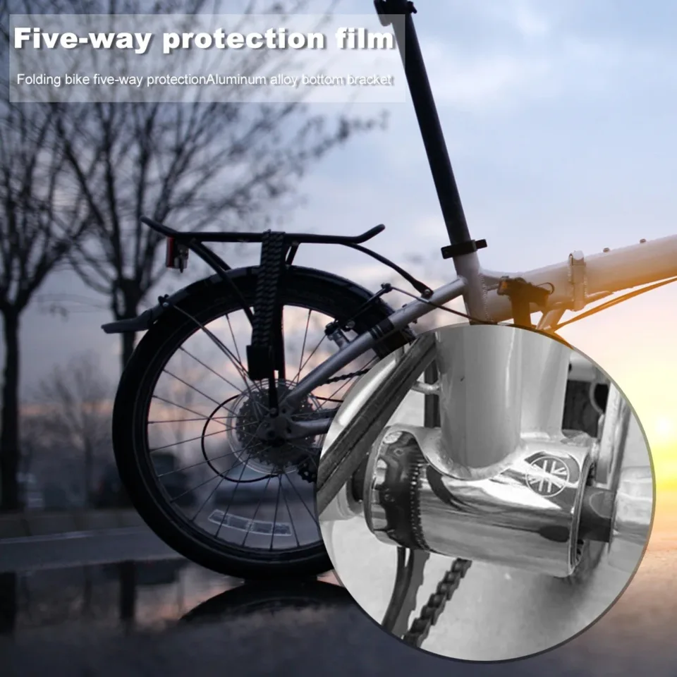 Bicykel Spodná držiak na ochranu chráneného nálepky pre ochranu bromptonu skladací bicykel uhlíkový bb ráme ochranné podložky