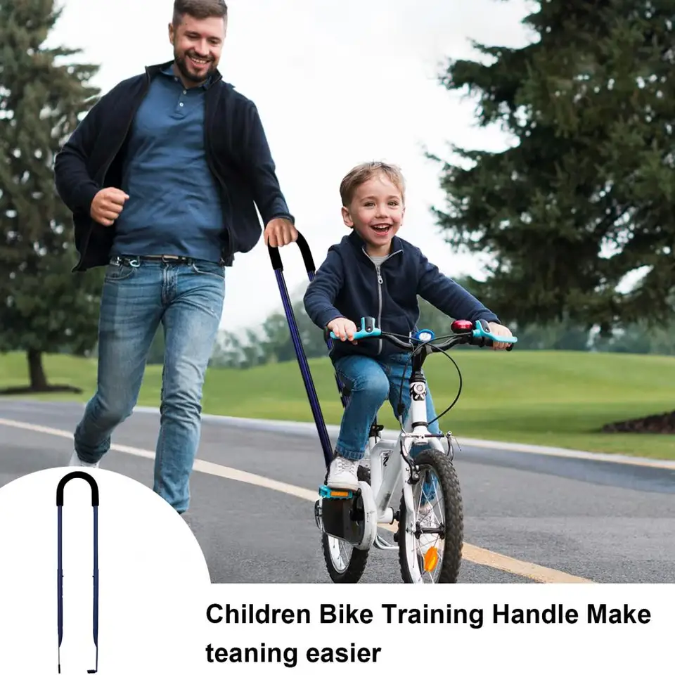 Bicykel Training Ruck Ruck Bicycle Trainer Bicycle Control Grip oceľ rodičovský bar vyváženie Push prútovú tyč pre cyklistickú jazdu na koni deti