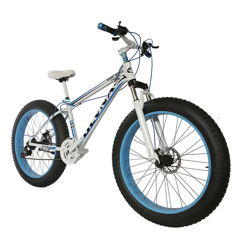 Bicykel tukových pneumatík 20/26 palca 21/24/27/30 Variabilná rýchlosť Snehový koleso Snow Off-Road Bicycle Shock-Absorbing Disk Brake Breach Mountain
