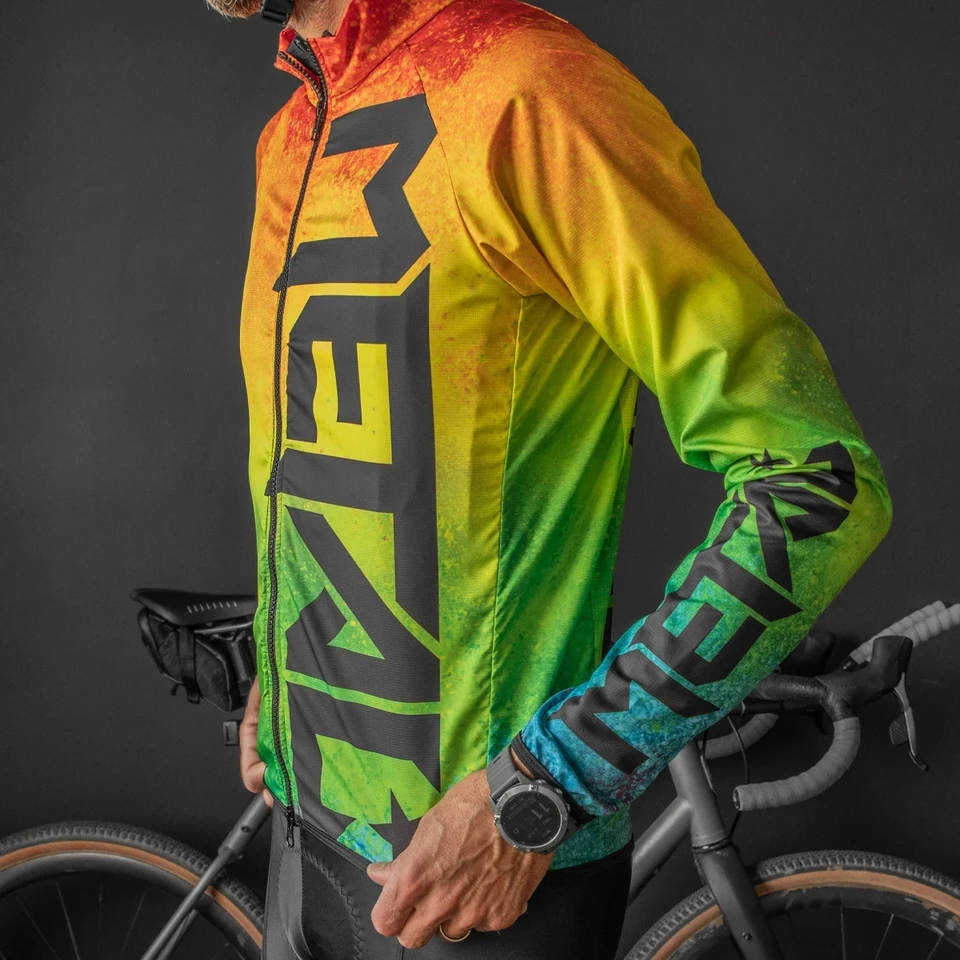 Bicykel Windbreaker Windproof nepremokavý vodotesný pánsky cyklistické bundy na bicykli Jersey Coat Pro Team Lightweight Bunda