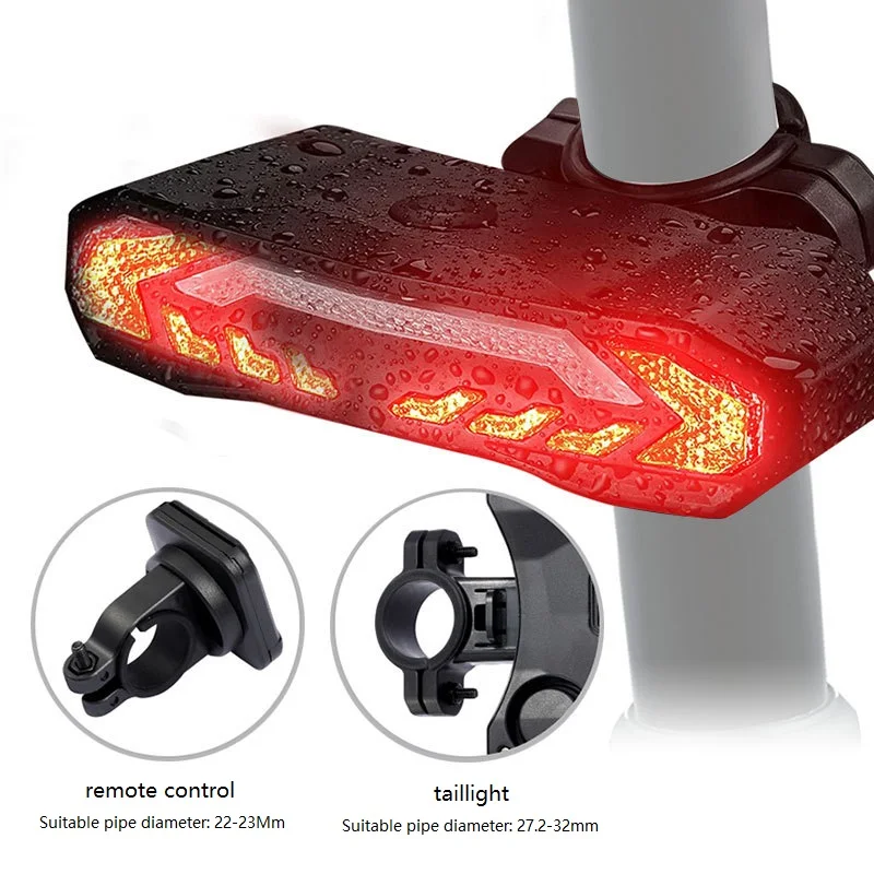 Bicykel zadné zadné svetlo ZATVORENIE ZADNÉHO DIVERELNÉHO OVLÁDAJÚCE OVEROVANIE LED LED LED LED