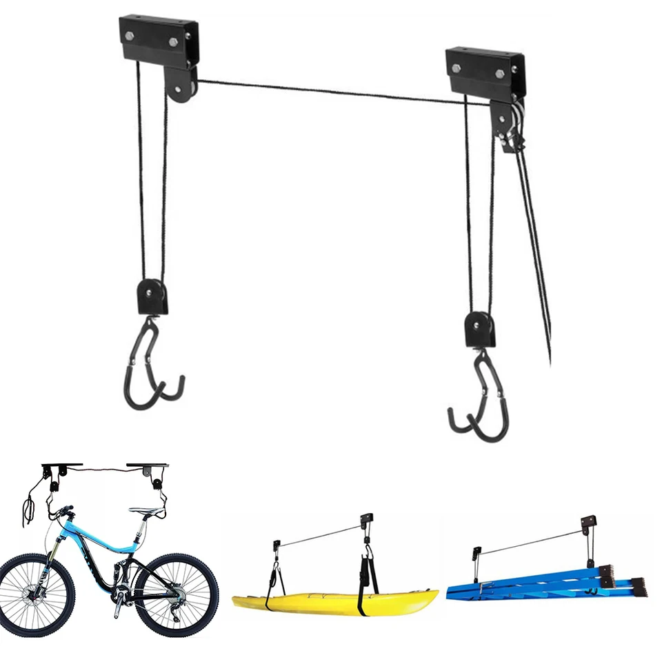 Bicykel zdvíhacie garážové skladovacie bicykle zdvíhacie kladky s kladkou 60 kg ložiska nad hlavou stojan na bicykel Stropné stropné bicykle