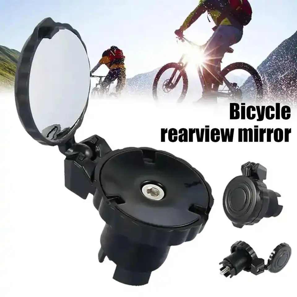 Bicykelový riadidlá zadná zátka spätné zrkadlo Outdoor nastaviteľné otáčanie jazdiaca akrylové konvexné zrkadlo Univerzálne horské bicykle HD zrkadlo