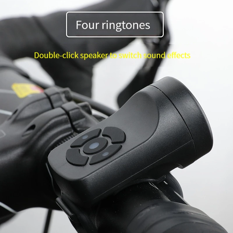 Bicykle príslušenstvo USB nabíjateľné bicykel Motocykel Elektrický zvonček roh 4 režimy Mountain Road Cycling proti krádeži alarm roh