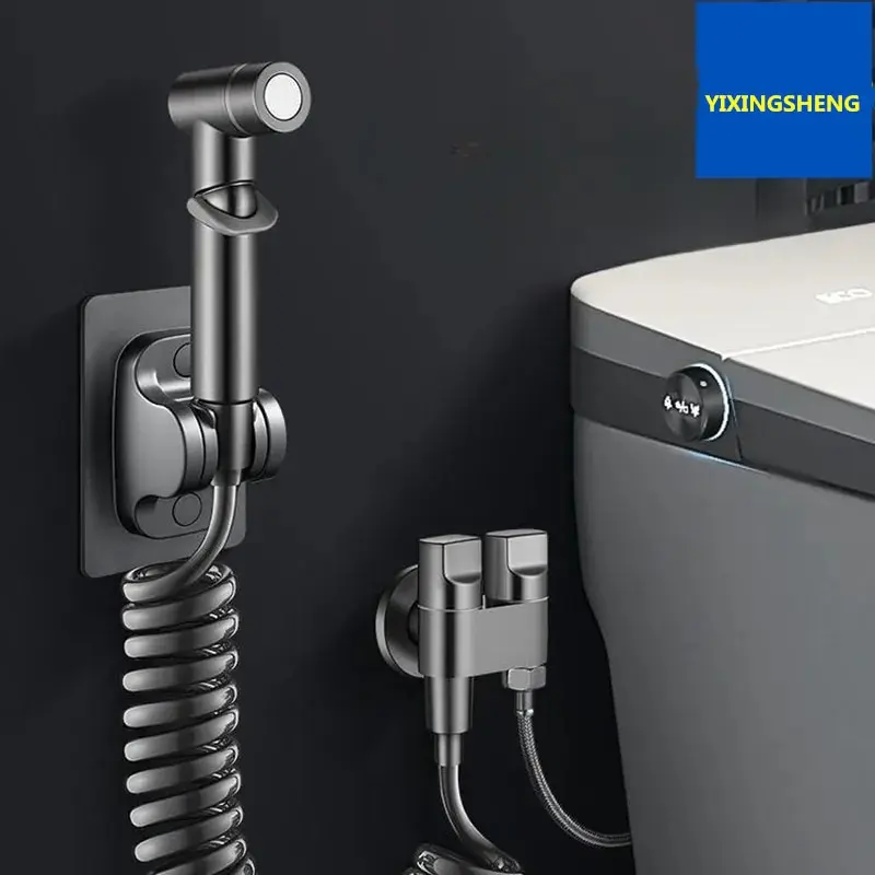 Bidet toaletný postrekovač sada sprej voda v kúpeľni vreckový bident postrekovač toaletný sprcha dvojitá výstupný uhlový ventil ventilu toaletné príslušenstvo