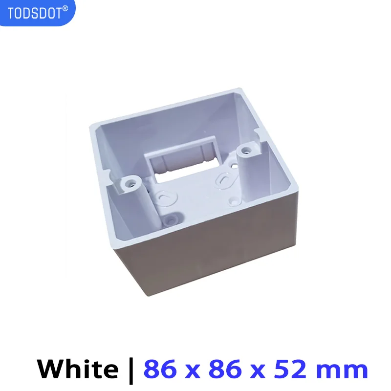 Biela 52 mm prepínač Socket Box 86, prémiová spojovacia skrinka na stenu, na stene pripevnená biela skrinka PVC PVC Retardant UL94 V-0