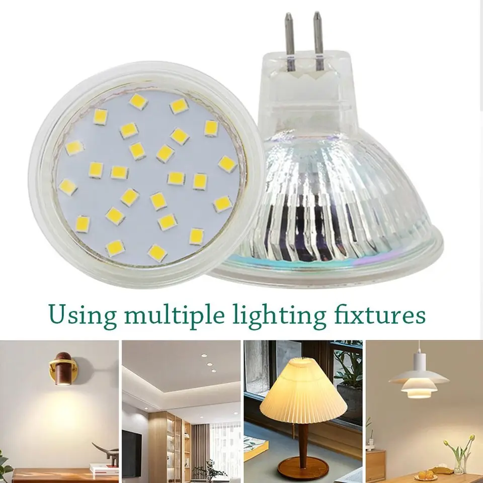 Biela 5W/3W 220V/12V Mini halogénová žiarovka MR11/MR16/GU10 LED žiarovky LED žiarovky Spotlight Lamp