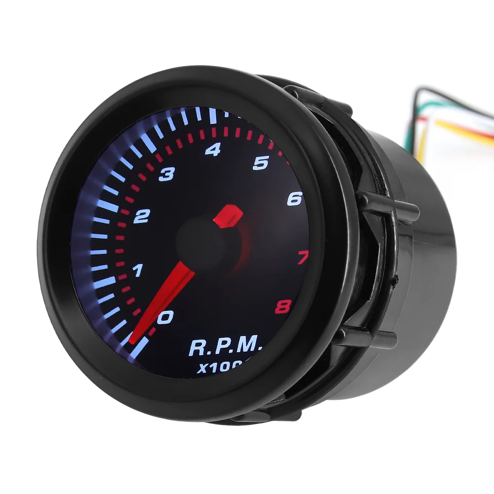 Biela LED LED 0-8000 ot / min 52 mm tacho meter 2 