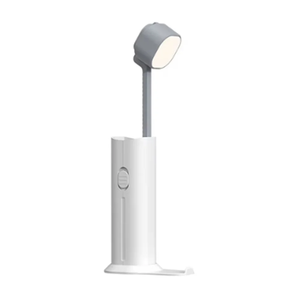 Biela mini energetická banka s prenosným učením LED a čítaním malej stolovej lampy vhodné pre rodiny s dĺžkou 1200 mAh