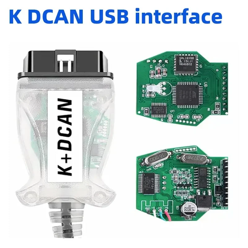 Biela / modrá horná časť pre BMW K DCAN s prepínačom Auto Diagnostický kábel OBD2 K+môže d+môže ftdi ft232rl čip pre rozhranie USB EDIABAS USB