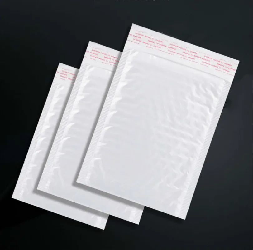 Biela penová obálka vrecká Mailers Polovina Doprava obálky s bublinkou Mailing Bag vianočné balíky Držitelia darčekov 50ks 23*28 cm