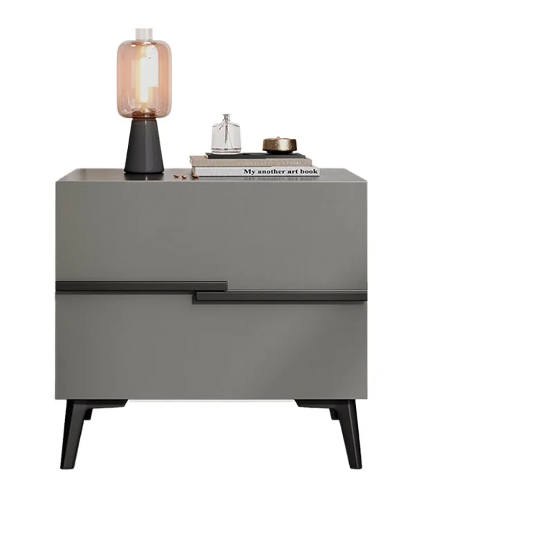 *Biele úložisko Lampa nočná stolík Moderný kawaii priestor úspory módnych nočných stolov skryté úložisko Japandi Mesita Bed Room Furniture