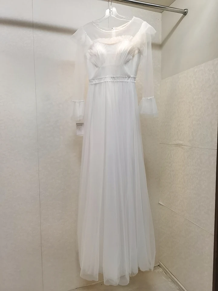 Biele šaty Quinceanera pre dievčatá Gázové večerné šaty šifónová sukňa pre promóciu M VEĽKoz