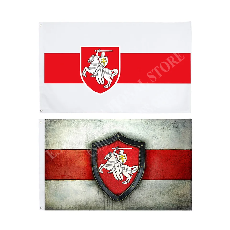Bielorusko Bieloruský prapor s kabátmi Vlajka Ruska Fedral Subjekt 150* 90 cm 3ft x 5 stôp Vlastné bannerové kovové diery Grommet