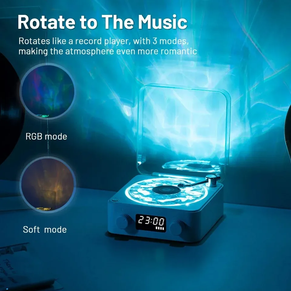Biely hluk spánok pomoc retro bluetooth reproduktor hudobná skrinka farebné okolité svetlo MP3 Hudobný prehrávač Podpora TF karta aux pre dieťa darček