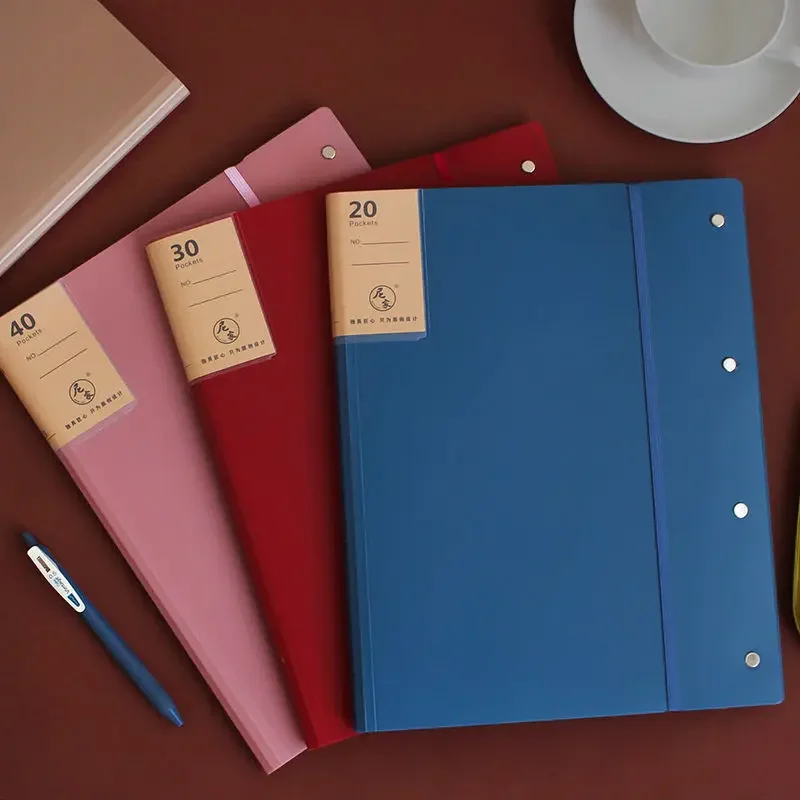 Big A3 Zobrazovacia kniha 20/30/40 strán Transparentné vkladanie skladovacích taška na ukladanie dokumentov pre bankovú areáciu File Office Workplace Student