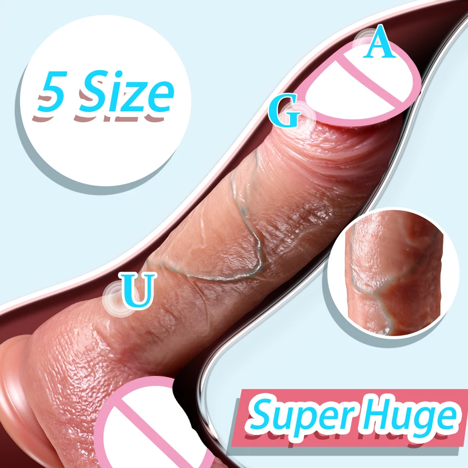 Big Dildo Xual Toy Dick penis Soft realistická pokožka Fee Human Penis Sexy hračky pre ženy hrubá skalná gumová palica veľké dildá