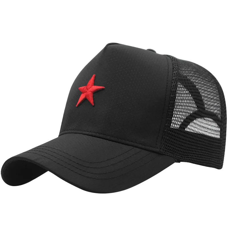Big Head Men Ženy Mesh Baseball Caps Star výšivok Trucker Hat Plus veľkosť 57-60 cm 61-65 cm