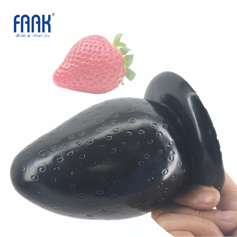 Big Strawberry Anal Plug W sacie pohár G-Spot stimulátor dildo veľký konečník zadok
