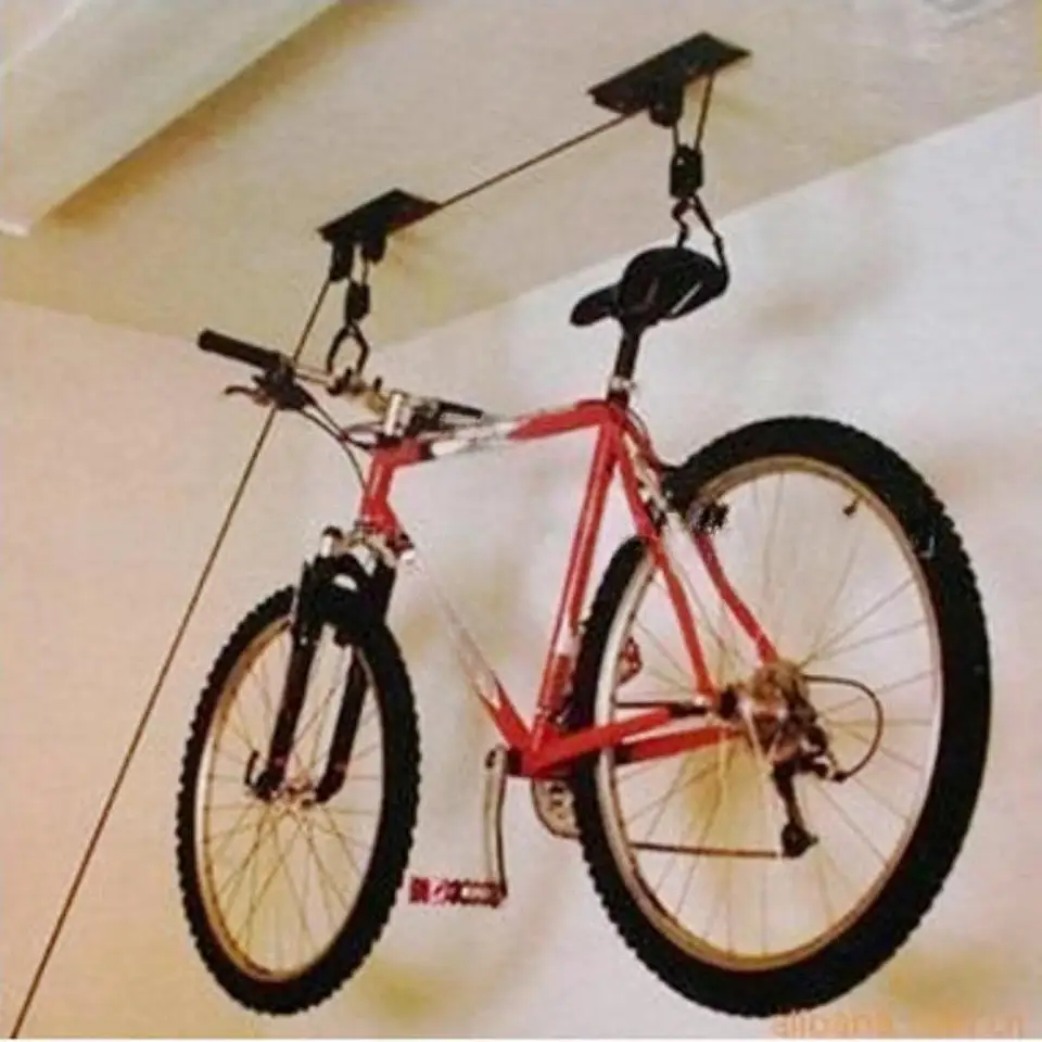 Bike Lift Pase Storage System Systém bicyklov stropný držiak 20 kg kapacita pre garáže Multifunkčná ľahko nainštalujte