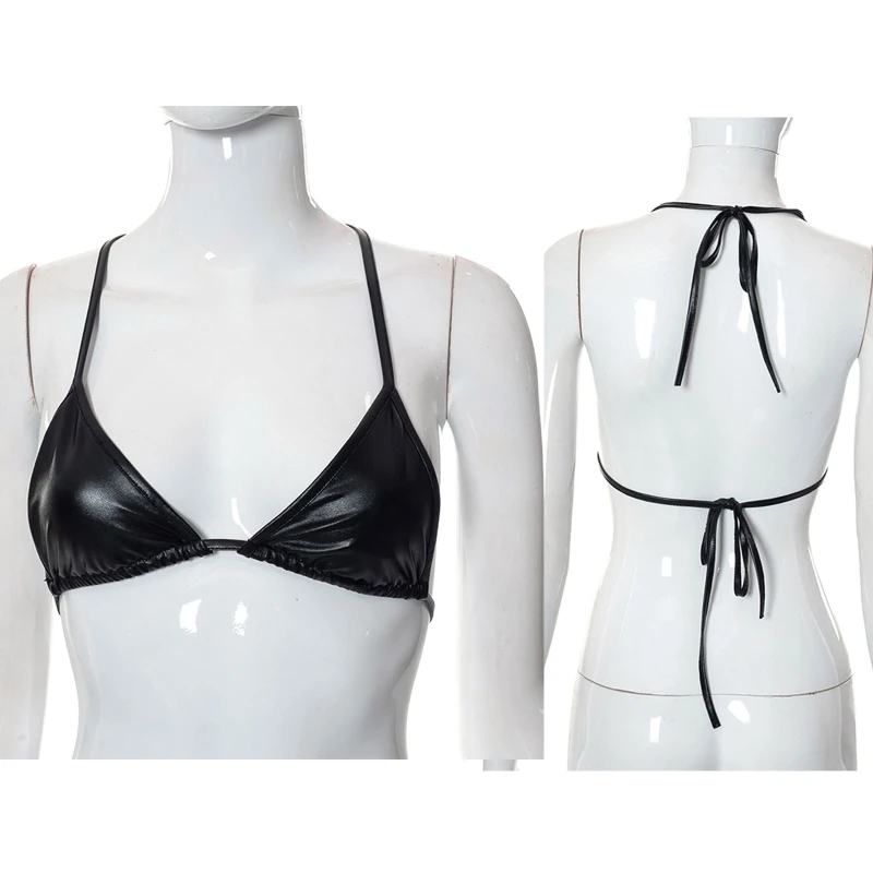 Bikiny sexy ženy plavky push Up Bandage Pu kulturista bikiny plavky vrcholy