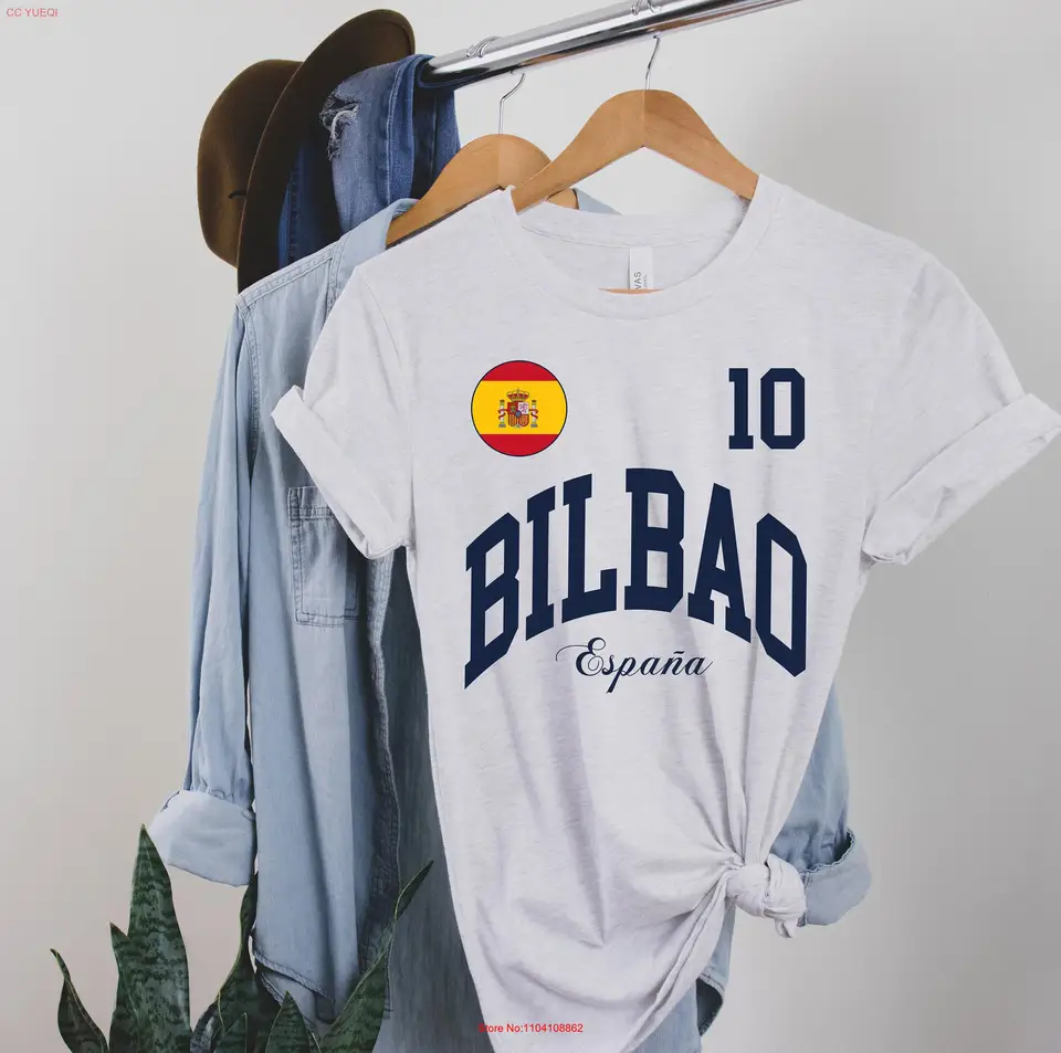 Bilbao T tričko Španielsko Jersey Espana Friend Lover pre dlhé alebo krátke rukávy