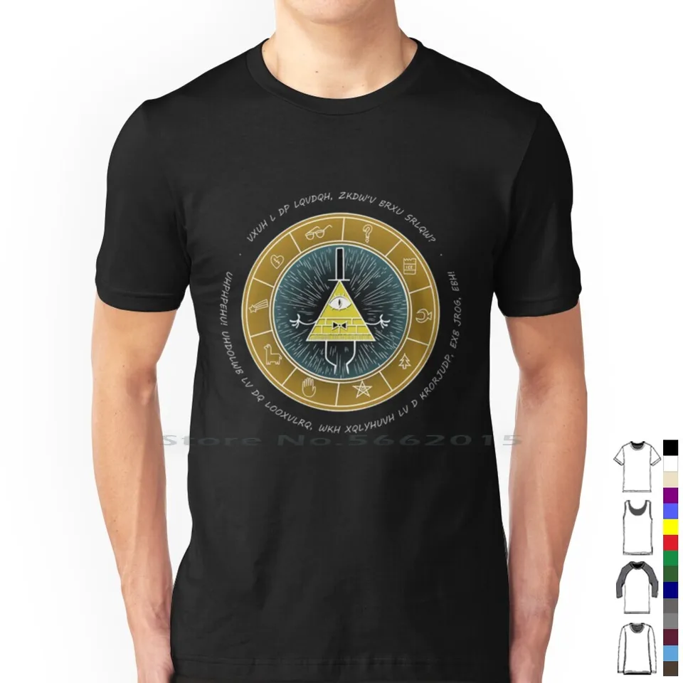 - Bill Cypher T tričko 100% bavlnená dipper Mabel Animation Cartoon Bill Cypher Armageddon Illuminati Gruncle Stan Alex Hirsch