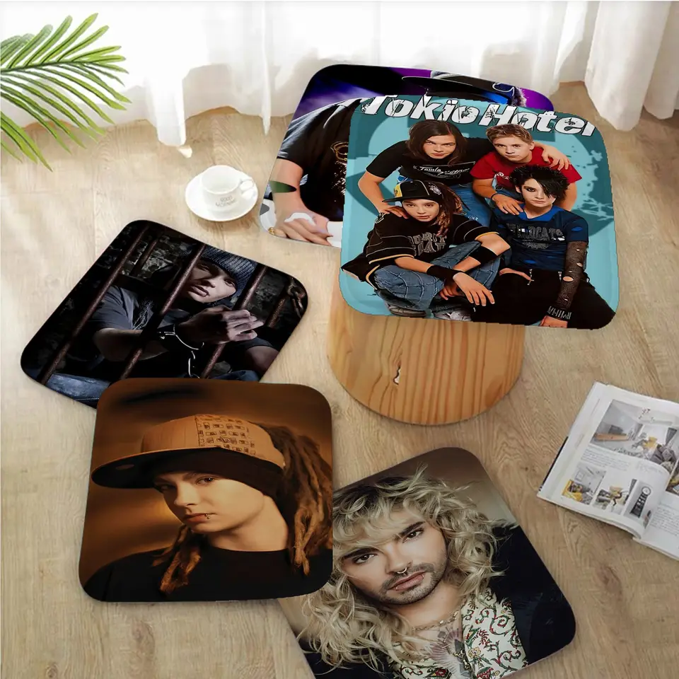 Bill Kaulitz Tom Tokio Hotel Kreatívne jedálenské stoličky vankúšové kruhové dekorácie sedadlo pre kancelárske stôl vankúšiky Domovod