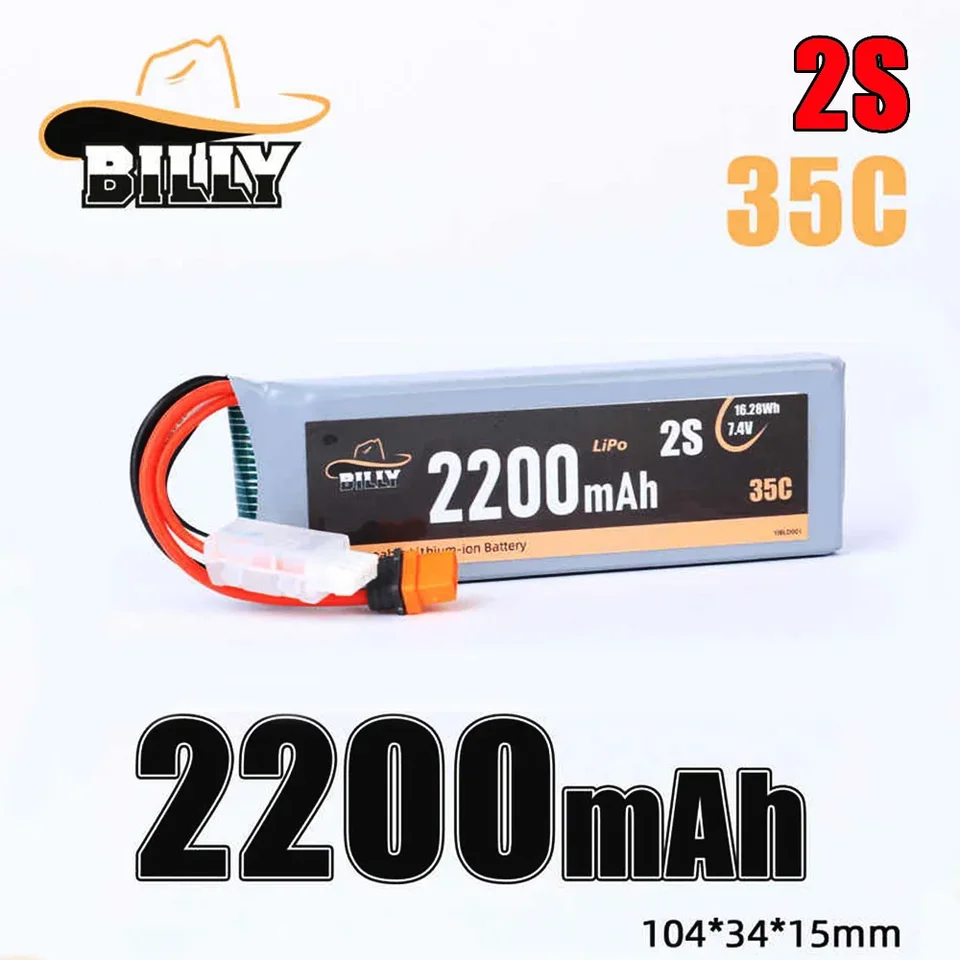 Billy 2200MAH 7,4 V 2S 11,1V 3S LiPo batéria IC2 zástrčka pre Arrma Grom RC Model diaľkového ovládania
