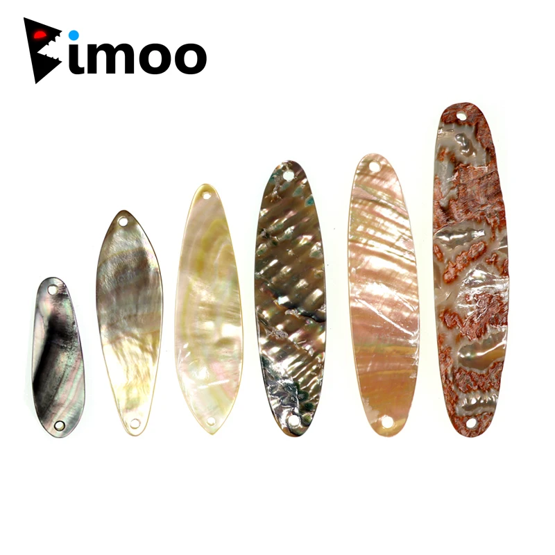 BIMOO 1PC Paua Abalone Shell Lyžica na rybolovné prúžky naláka