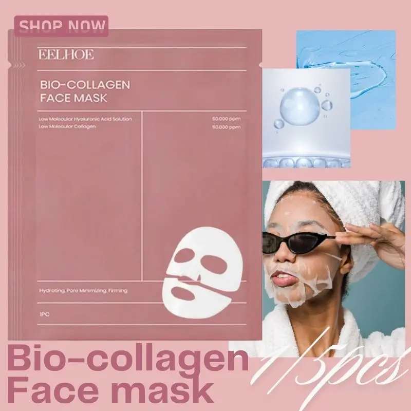 Bio-kolagénová maska ​​anti vrásky maska ​​tváre výživy a zvlhčujúce zdvíhanie pokožky, zmenšovanie pórov, starostlivosť o pokožku elasticity