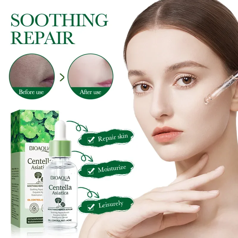 Bioaqua Face Serum Centella Face Hydratačná esencia Hydratačná oprava opravy proti starnutiu kvapalina Serum Serum Starostlivosť o pokožku