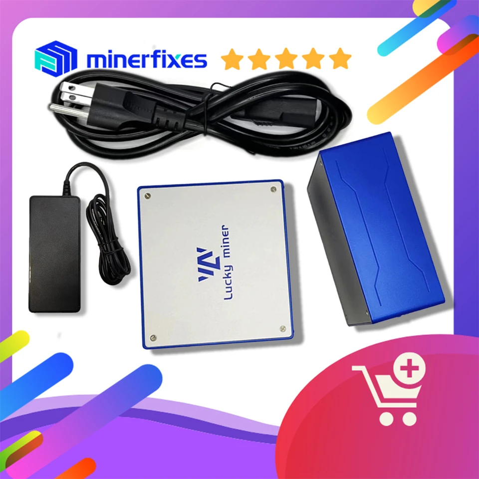 Bitcoin Mining Miner Lucky Miner LV07 ASIC Ťažba 1th/s BM1366 SHA256 25W BSV BTC XEC DGB Tichý bankový stroj Tiché bankové zariadenie