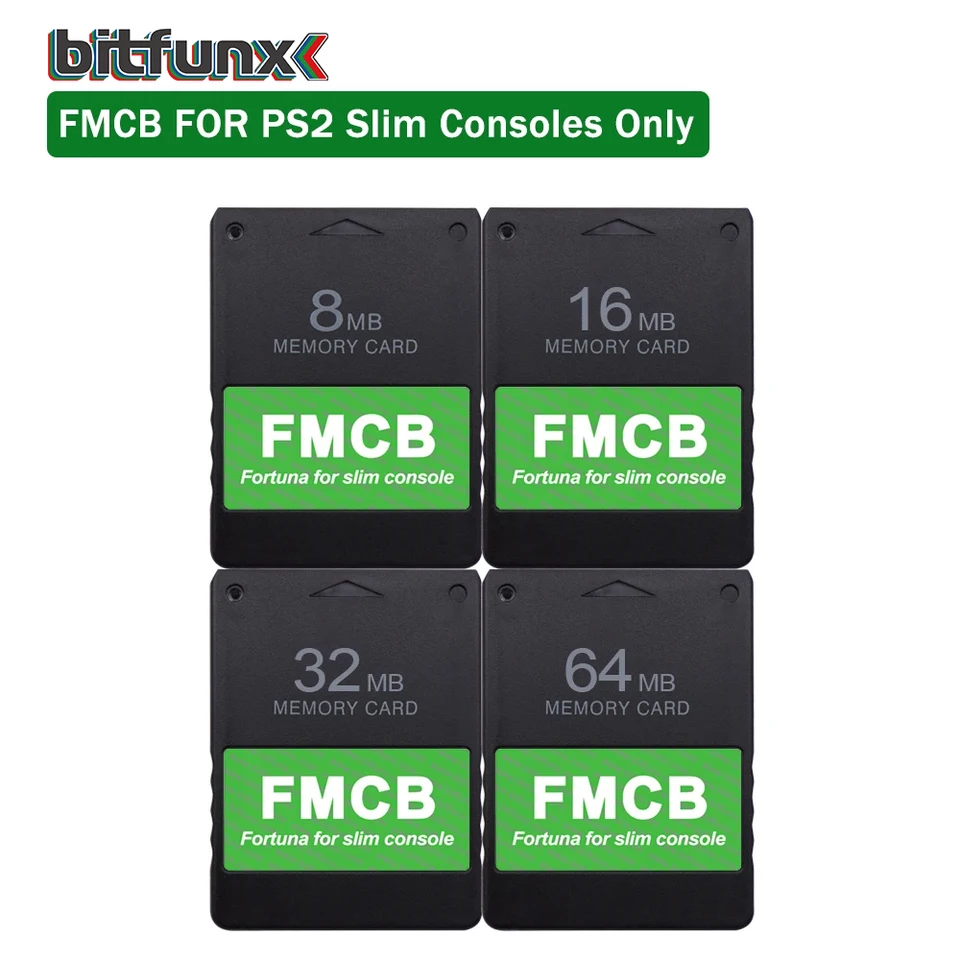 Bitfunx Fortuna FMCB Free McBoot Pamäťová karta pre PS2 Slim Consoles (SPCH-7XXXX a SPCH-9XXXX Series)
