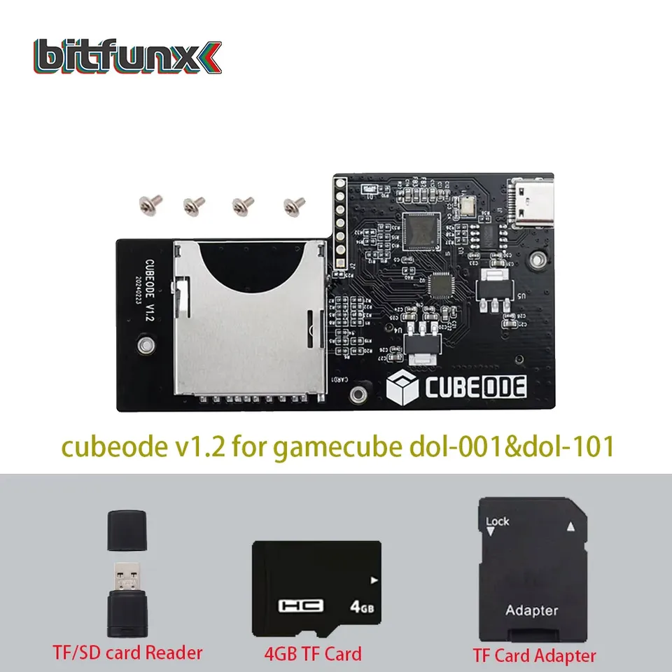 BITFUNX V1.2 Cubeode pre gamecube emulátor gcloder Optický emulátor jednotky pre hernú konzolu Nintendo Gamecube NGC