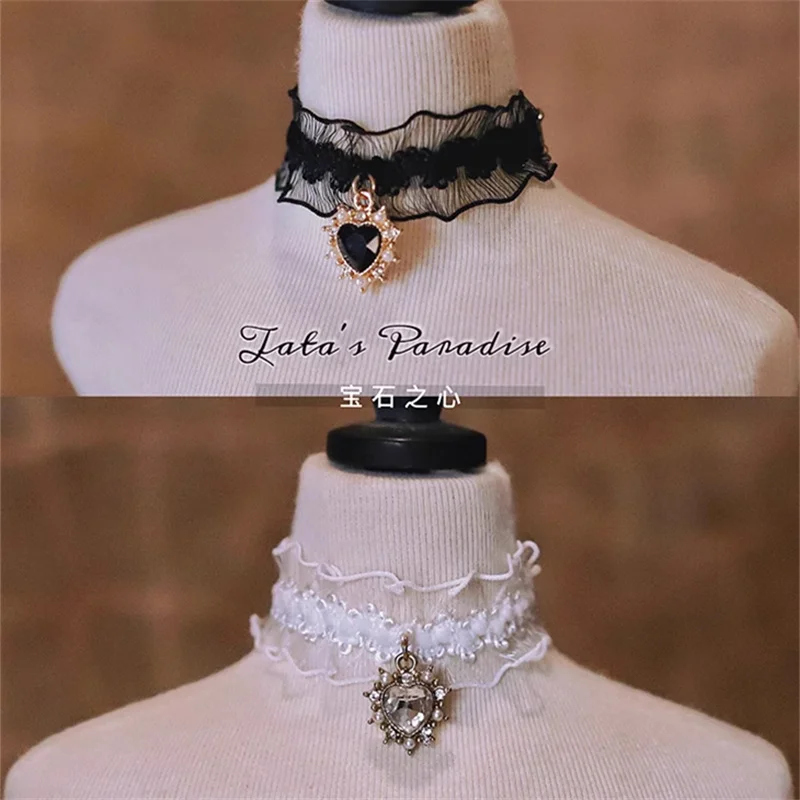 BJD Doll Adsessory Choker pre 1/3 1/4 SD MSD DD módne ručné ručné goliere High Collar Lace Lace Náhrdelník